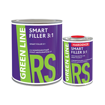 Грунт-наполнитель GL+ мокрый-по-мокрому SMART FILLER 3:1 белый 3000+1000мл 